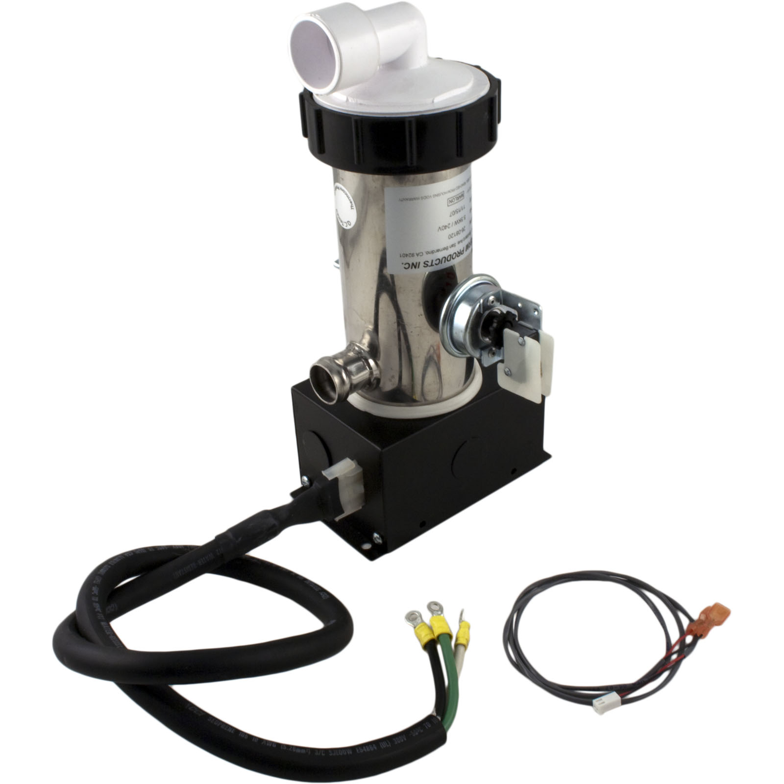 Heater, LowFlow, 3″ x 6.469″, 230v, 5.5kW, w/cord, Generic | 26-08120