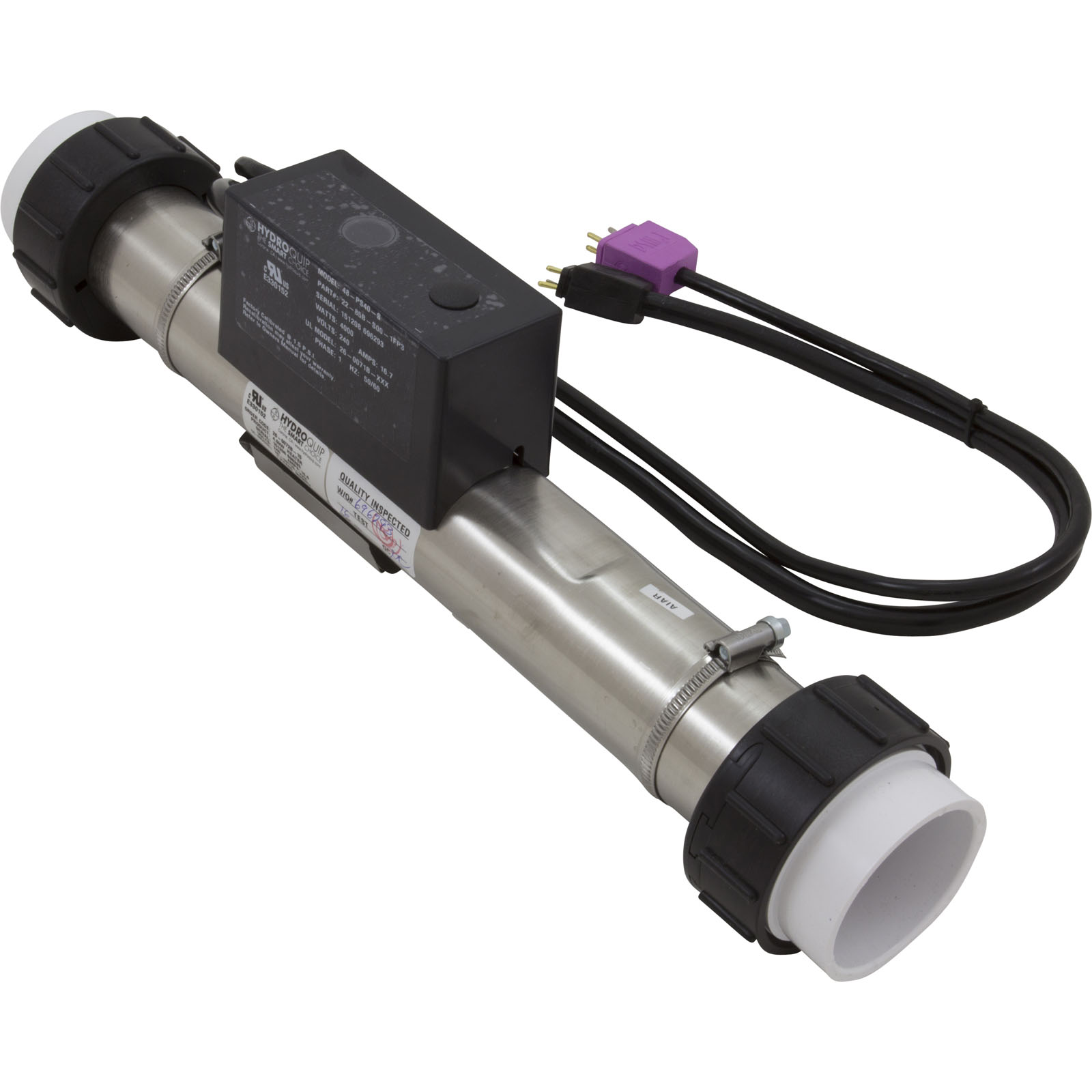 Heater, FloThru, HQ PS Elec, 230v, 4.0kW, w/Short Cord, Slide | 48-PS40-S