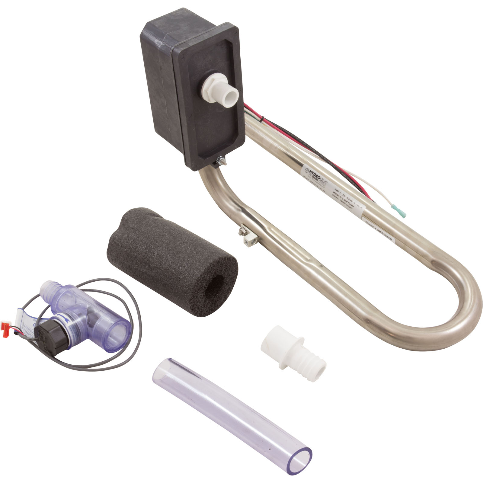 Heater, LowFlow, D-1 Tri-Bend, 2.1/3.4kw, 115/230v, w/Flw Switch | 26-C3548-1-7T-F