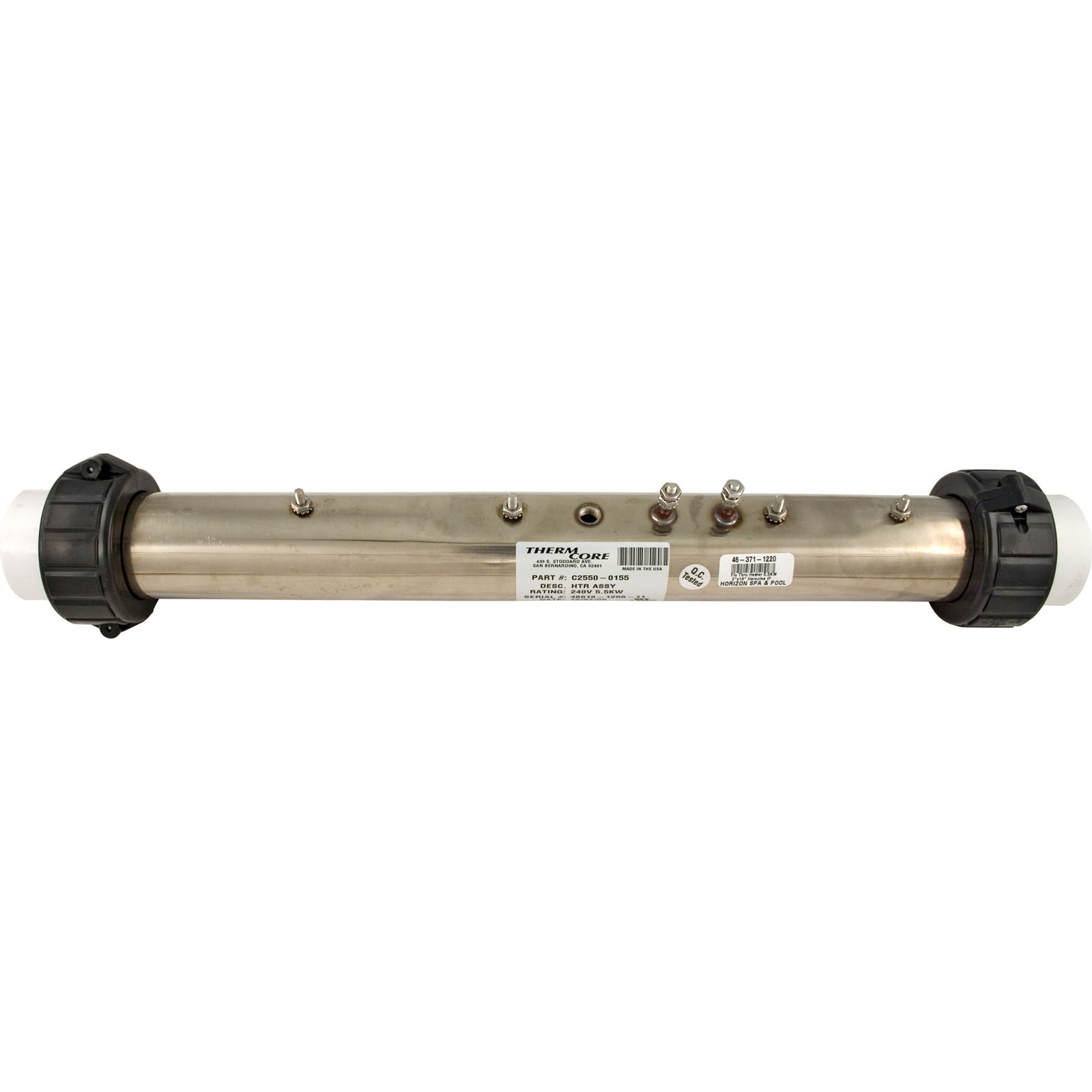 Heater, FloThru, Hercules Repl, 18″x2″, 230v, 5.5kW, Generic | C2550-0155