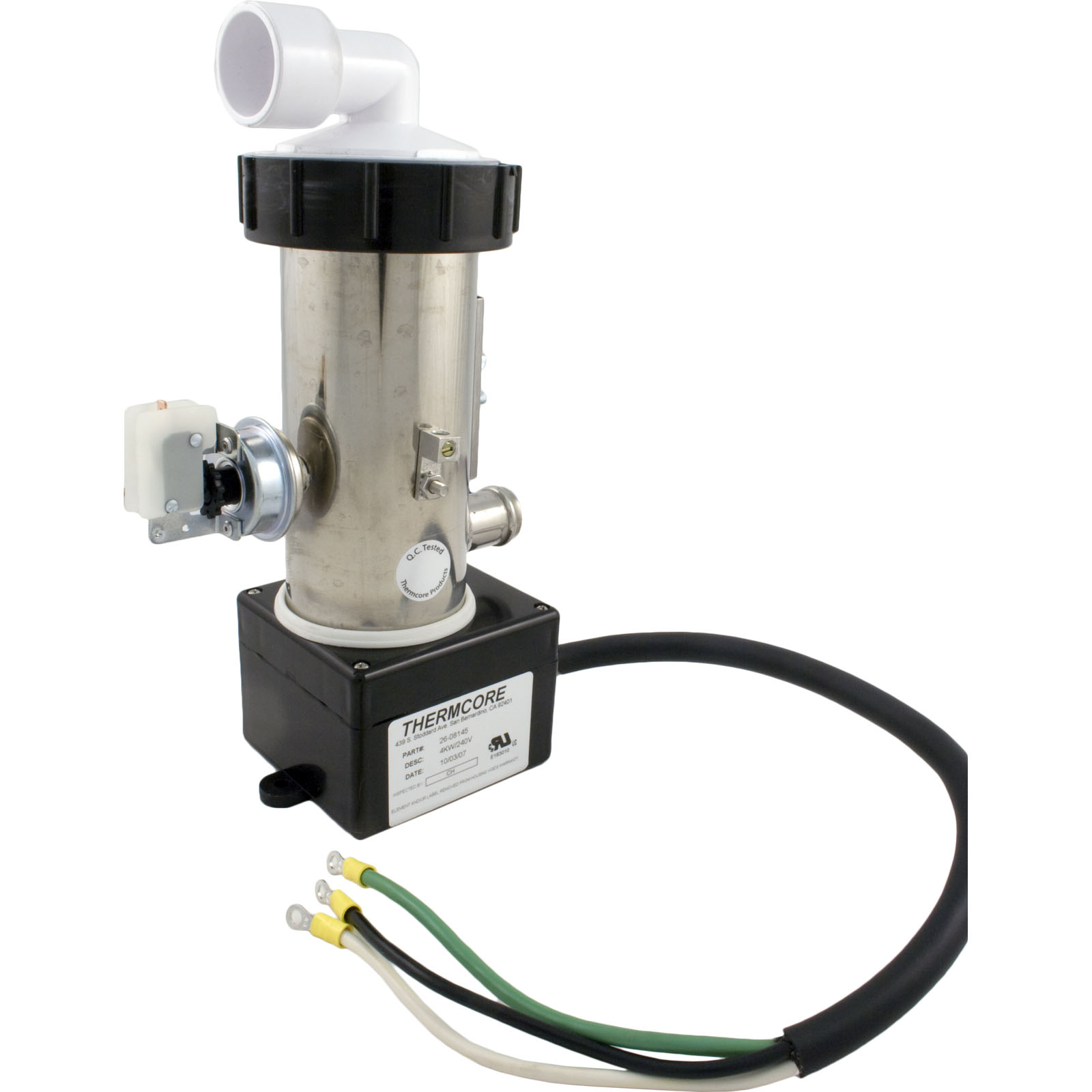 Heater, LowFlow, Maax Repl, 6.479″ x 3″, 230v, 4.0kW, Generic | 26-08145
