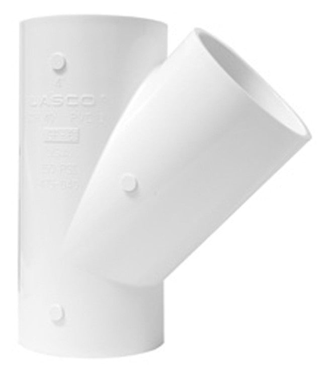 475-015 SCH 40 PVC Wye Fitting - 1-1/2 Inch for Plumbing & Irrigation