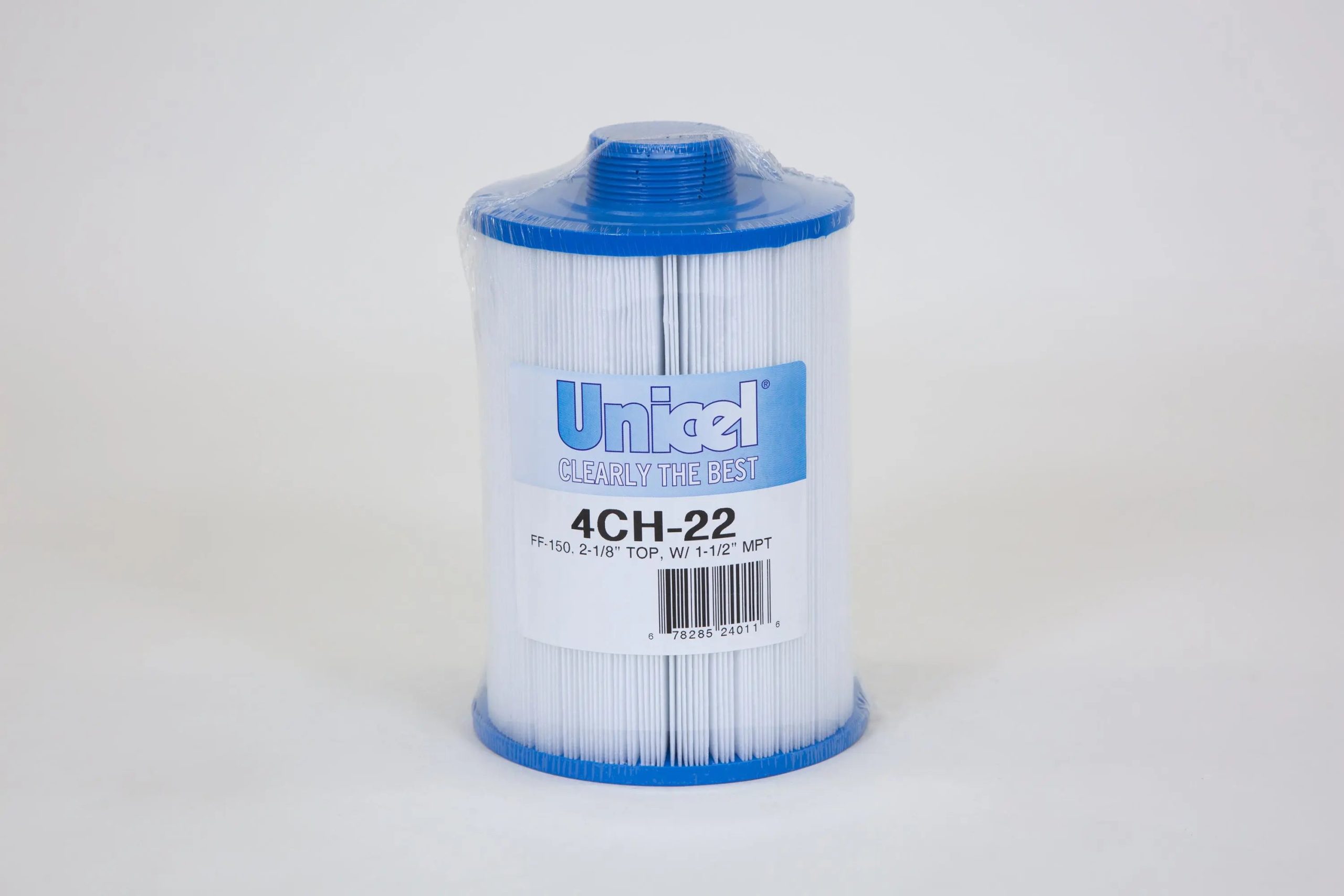 Unicel | 4CH-22 | Cartridge Filter – 25 Sq. Ft., 6-5/8" Diameter, 1-1/2" MPT Threaded Fitting
