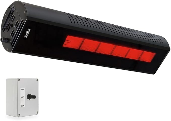 Sunstar Infrared Heater Package, 35,000-24,000 BTU, Propane, Black, with Adjustable Mount | L7 SGL1560