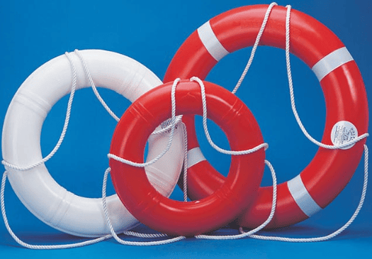 Dock Edge + 20" Orange Life Ring Buoy for Canada