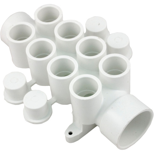 Manifold 3/4"s 8 Port Flow Thru 1-1/2"s x 1-1/2"spg 672-4640