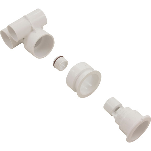 Waterway Gunite Poly Storm 229-1110 Jet Body 1-1/2"s Air 2"s Water Tee White Threaded