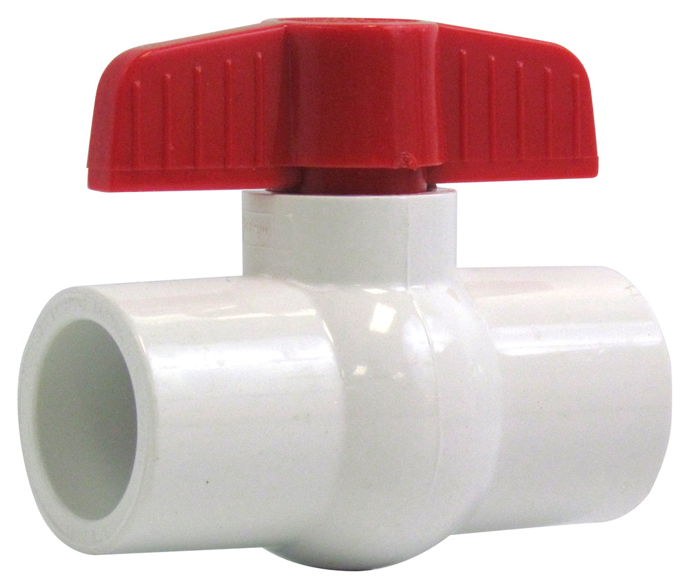 PVC Ball Valve - 1 Inch Solvent x Solvent - NSF