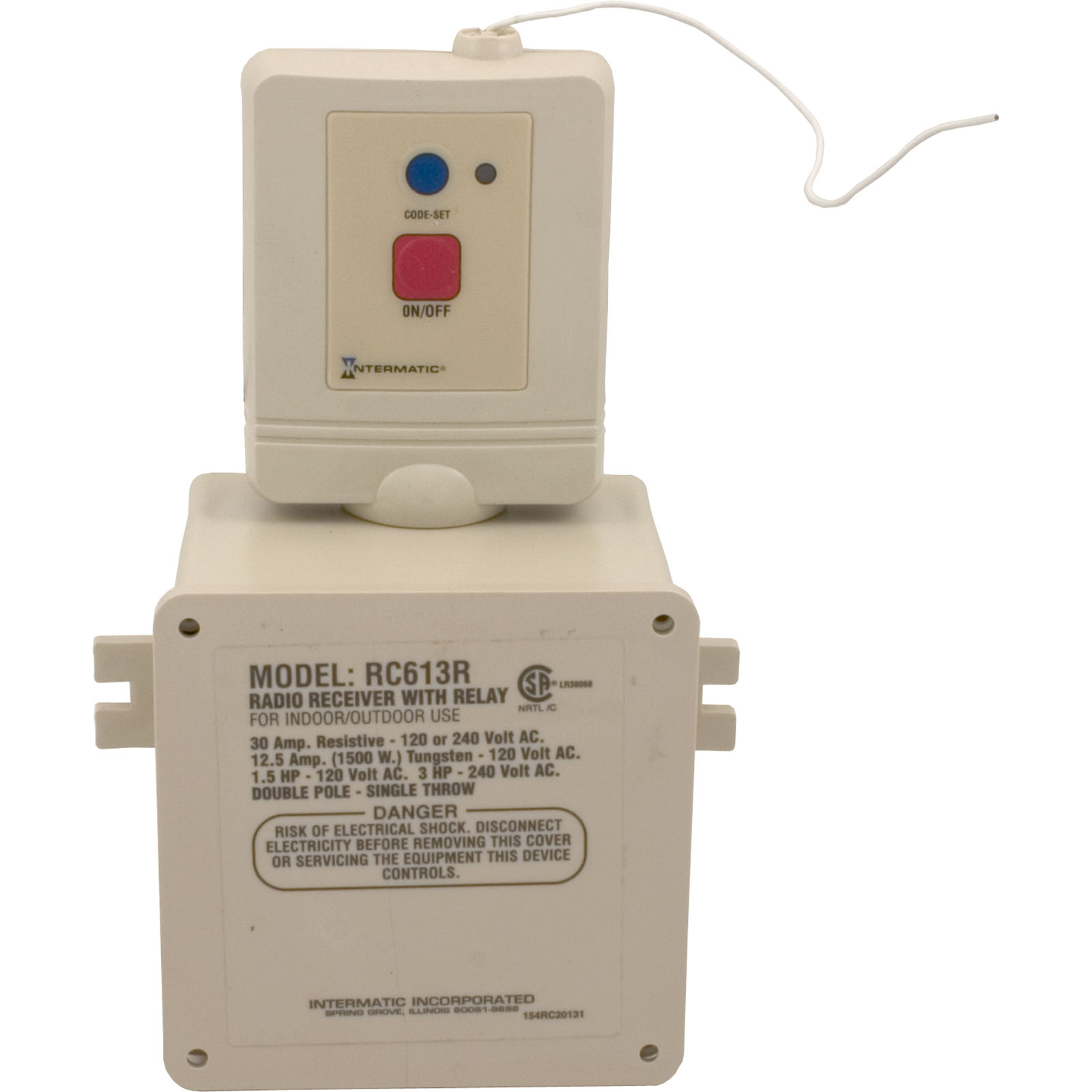 Receiver, Intermatic RC613, 115v/230v, Single Channel | RC613R