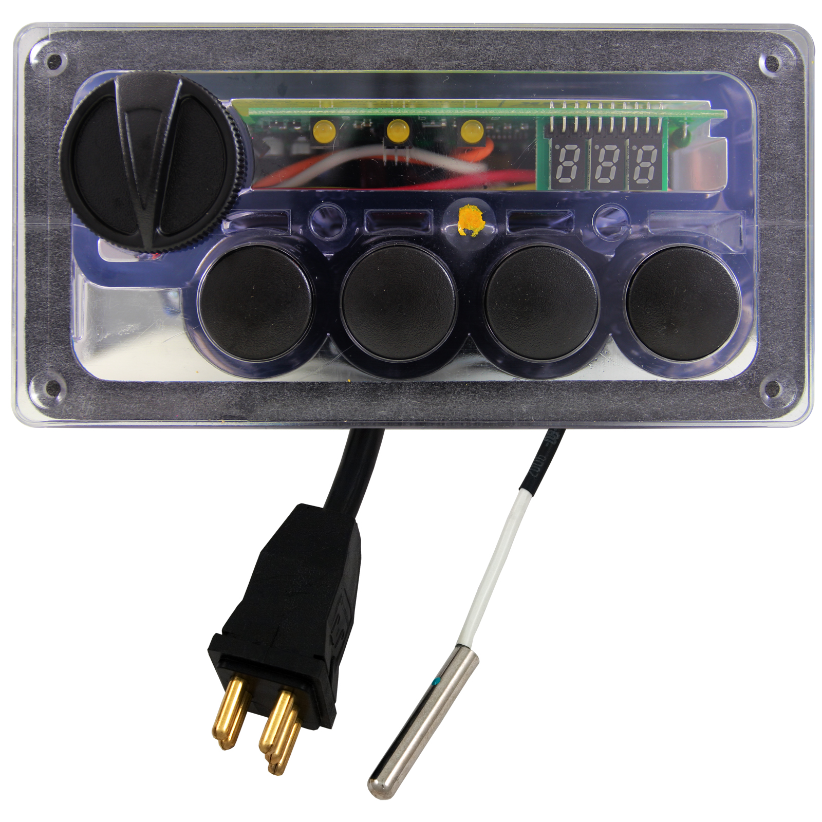 Tecmark Digital Command Center Topside Control Panel (4-Button, 230V, Without Overlay) — Genuine Tecmark Replacement for Pneumatic Spa Control Systems