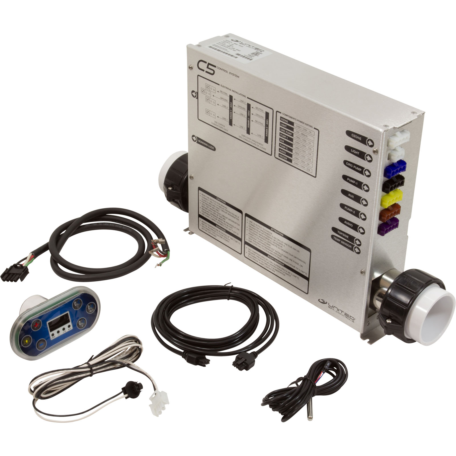 Control, United Spa Controls CB, Bottom Mount Heater, T7-S | CB107S