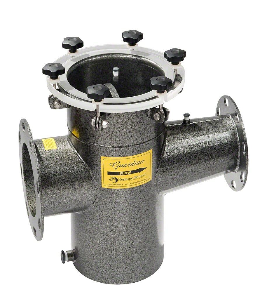 Guardian Stainless Steel Reducing Hair and Lint Strainer 6 x 4 Inch Connections Flanged