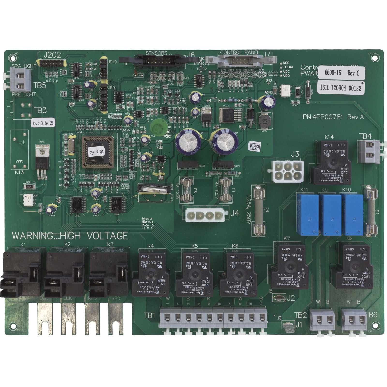 Jacuzzi J-400 LCD Series Spa Circuit Board (J-480, J-470, J-465, J-460) – 2006 to Mid 12/2009 – DISCONTINUED