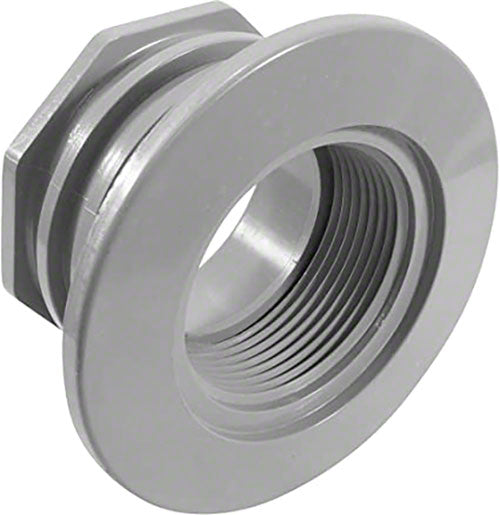 Return Fitting and Vac Receptacle - 1-1/2 Inch Socket x 2 Inch MIP - Gray