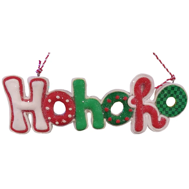 6.25" Whimsical Ho Ho Ho Ornament Sign