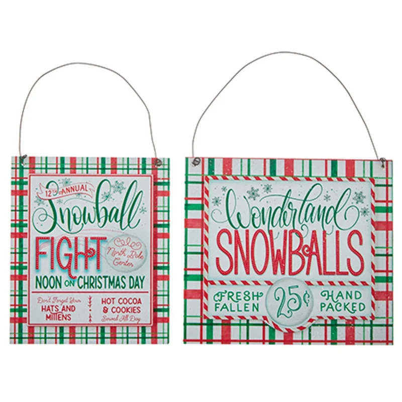 6.75" Snowballs for Sale Sign Ornament