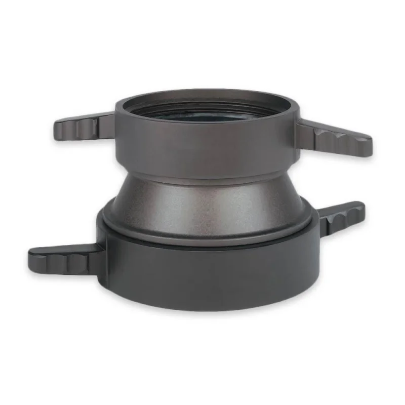 6" NH (NST) Female LH x 2.5" NPSH Female LH Swivel Adapter Aluminum