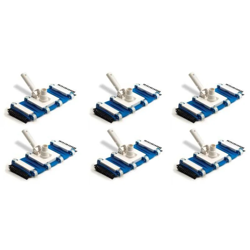 6 Swimline Hydrotools 8165 Swimming Pool Flexible Weighted Vacuum Head w/Brushes