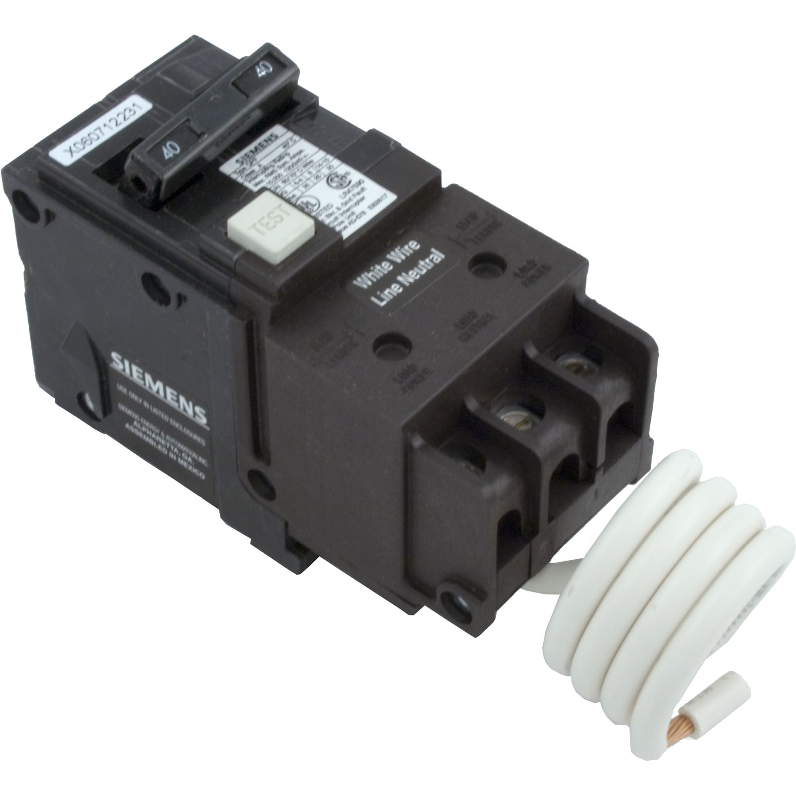 GFCI Circuit Breaker, Siemens, 40A, 115v/230v, DP | QF240.A