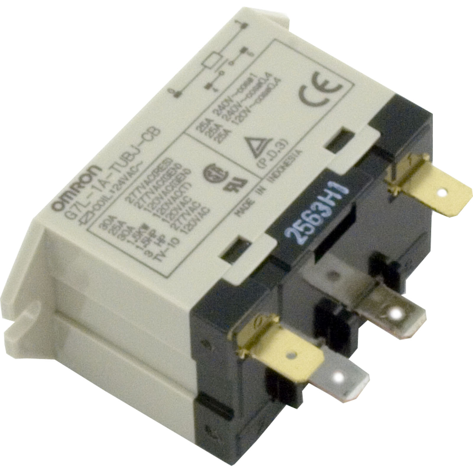 Relay, Omron, SPST, 30A, 24vac | G7L-1A-TUB-J-CB-AC24
