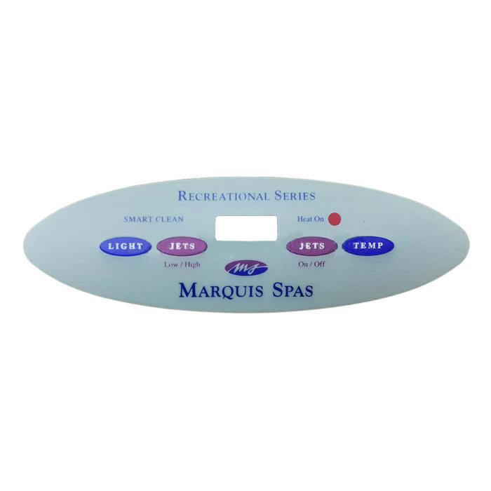 Marquis 650-0483 Overlay For 51754 Topside, 4 Button, Heat Light Right Side - DICSONTINUED