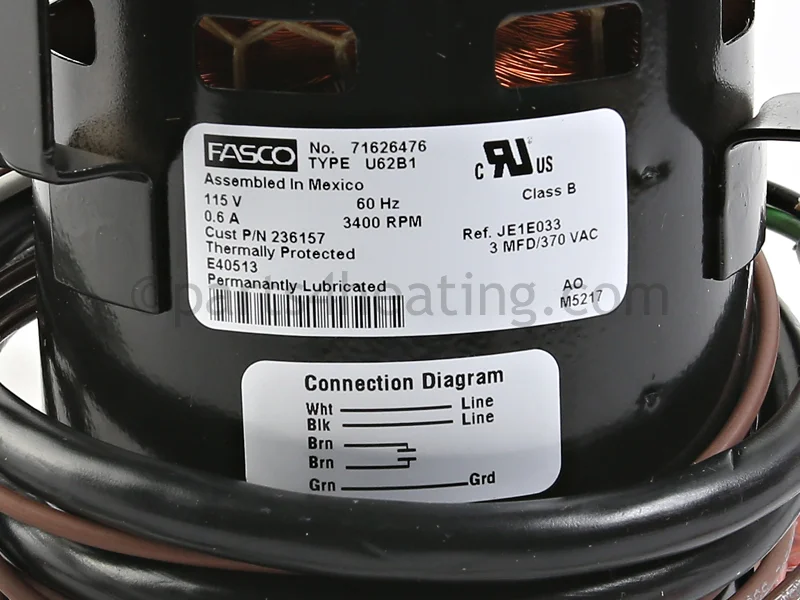 71626476Venter Motor 115V 3400 RPM
