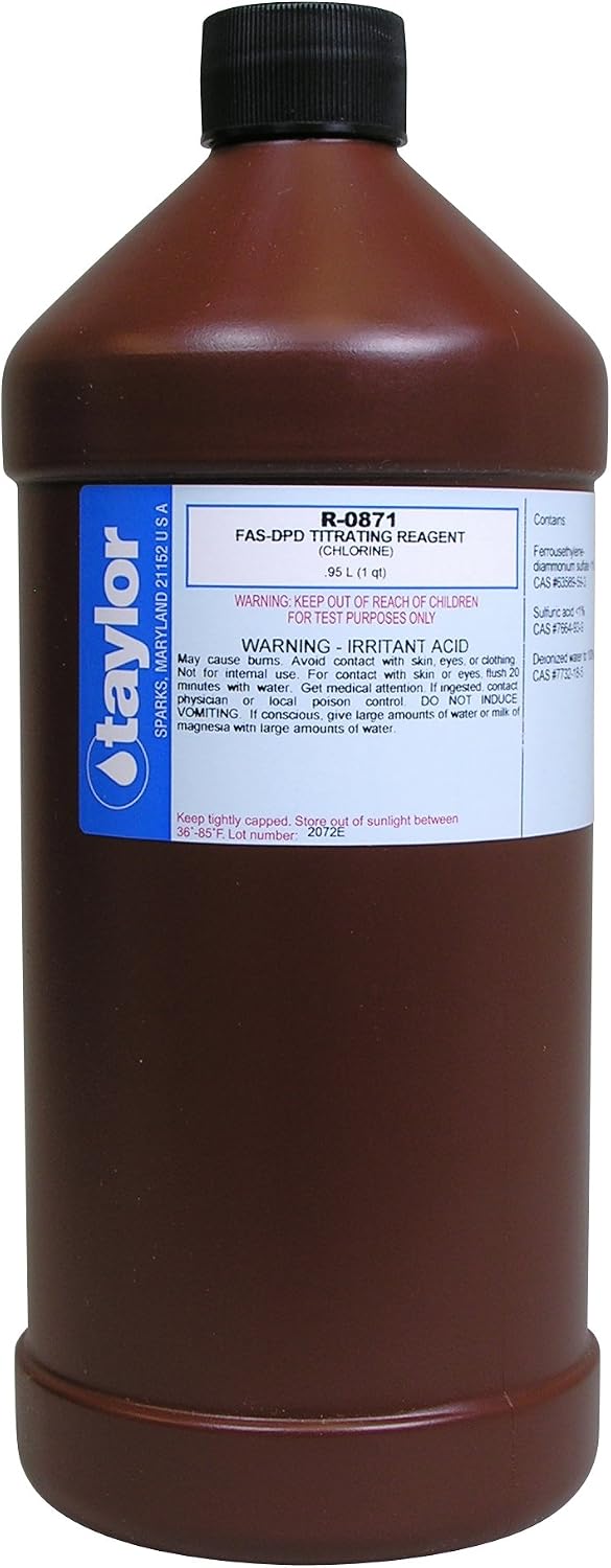 Taylor | R-0871-F | 32 oz FAS-DPD Titrating Reagent for Chlorine