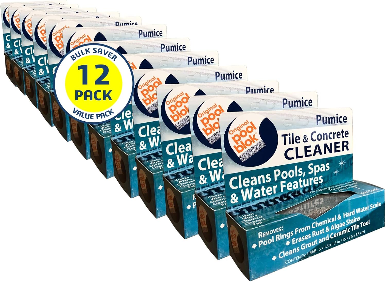 U.S. Pumice | PB-80 | Pool Blok Small Pumice Stone 12 per Case