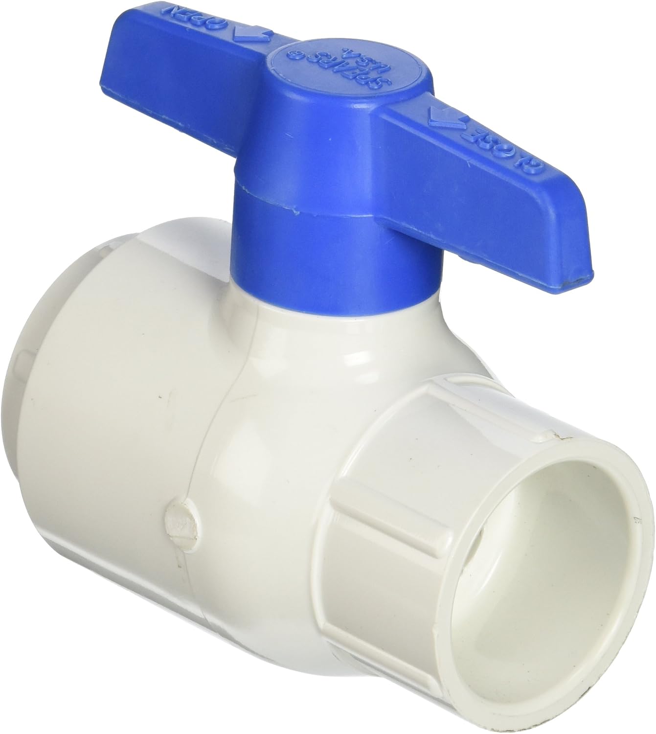 Spears | 2622-010 | 1" White PVC Utility Ball Valve with Socket Ends & EPDM O-Ring Seal
