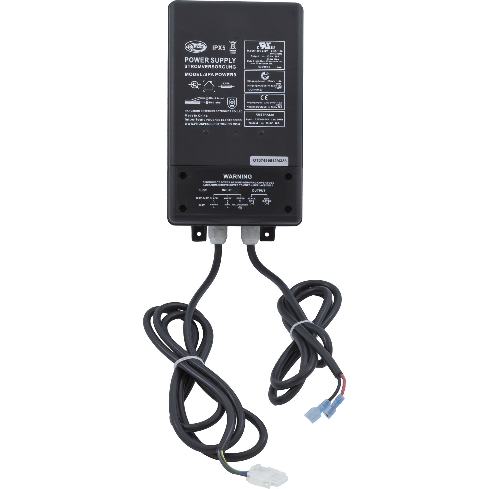 Power Supply, Milennia, Outdoor, 10A, 115v/230v, Spa Stereo |Spa-Power9