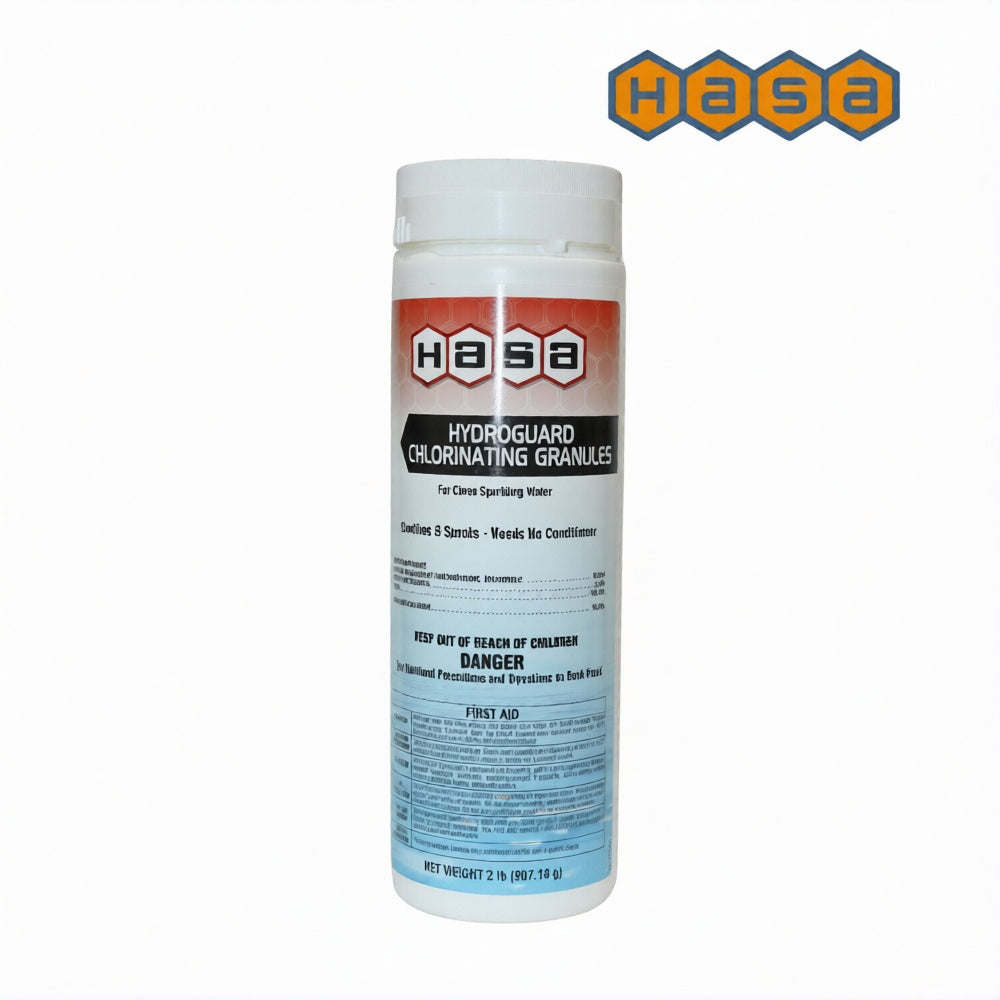 Hasa Hydroguard Sodium Dichlor Granules Chlorine Sanitizer | 2 lbs | 61602Hasa Hydroguard Sodium Dichlor Granules Chlorine Sanitizer | 2 lbs | 61602