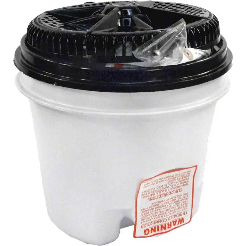 8 Inch StarGuard Main Drain ABS Sump for Vinyl Liner 2 Inch Side x 1.5 Inch Bottom - White (2 Pack)