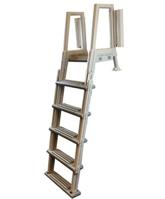 Confer Ground-to-Step Entry Above Ground Pool Ladder For Use with Step-1X
