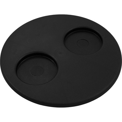 Waterway Plastics Filter Lid,WATERW,Top Load Filter,w/2 Cup Holders,Black 10-1/8"OD | 519-1081