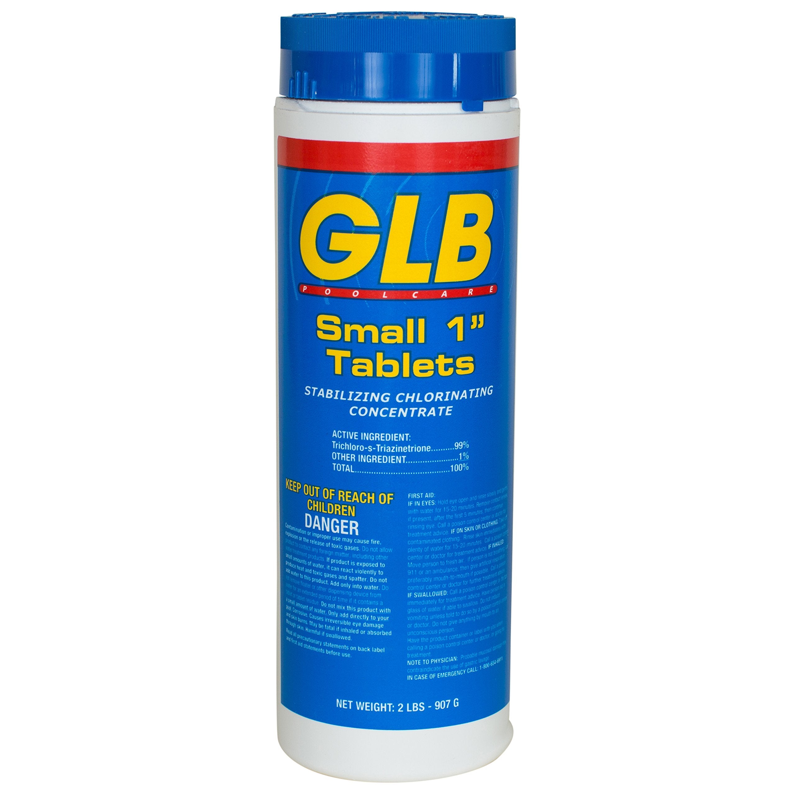 GLB 1" Small Chlorine Sanitizing Tablets 2 lbs - 71250AGLB 1" Small Chlorine Sanitizing Tablets 2 lbs - 71250A