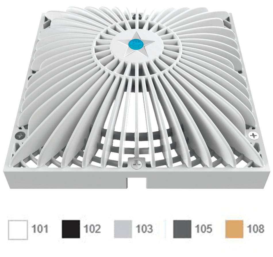 AquaStar 9" Square White MoFlow Retrofit Suction Outlet Cover