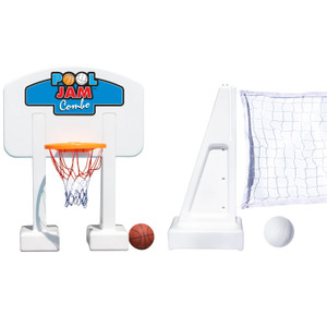 Swimline Pool Jam Inground V-Ball/Basketball Combo, 9190M