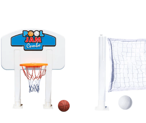 Above Ground Pool Jam Basketball & Volleyball Combo