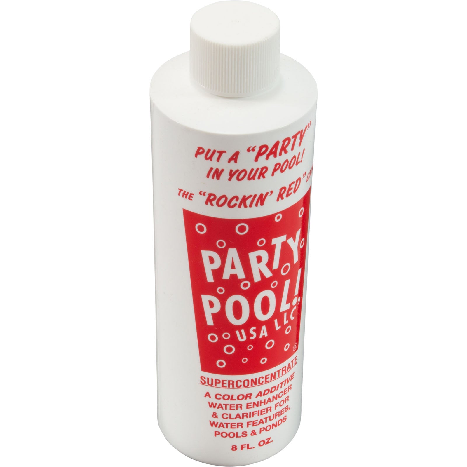 Pool color Additive, Party Pool, 8oz Bottle, RockingRed