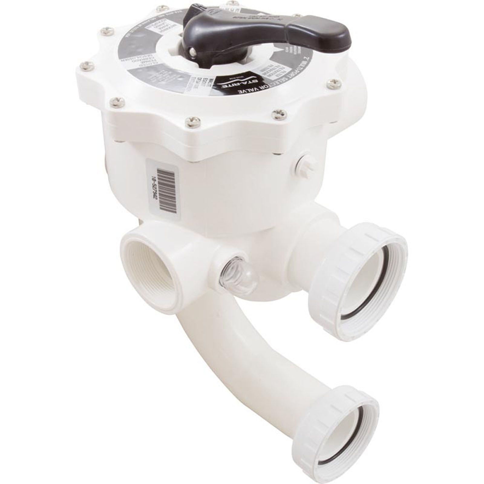 Multiport Valve, Pent System 3 DE, 2" ABS, w/Unions, 6 Pos