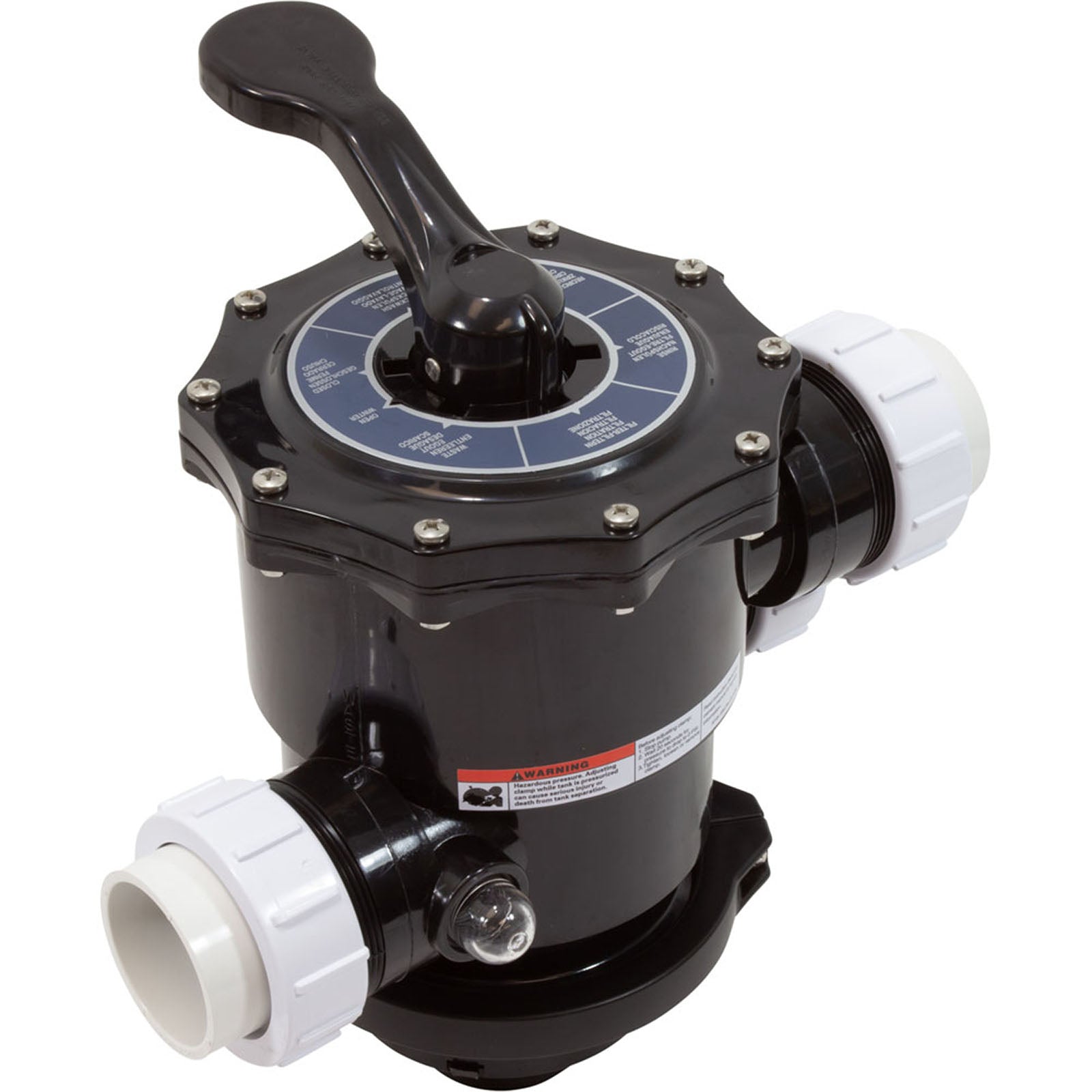 MPV, Pentair 2" Top Mount Hybrid, 6 Pos, Clamp-On, w/Fittings