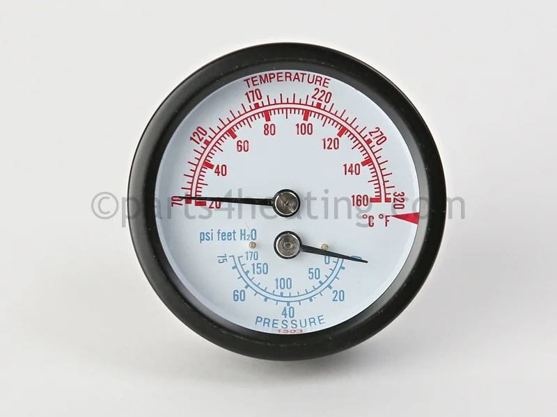 Velocity Boiler Works950039Temperature And Pressure Gauge