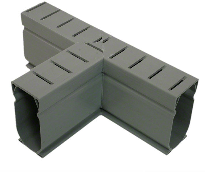 Deck Drain Tee Fitting 1.6 Inch Width - Gray