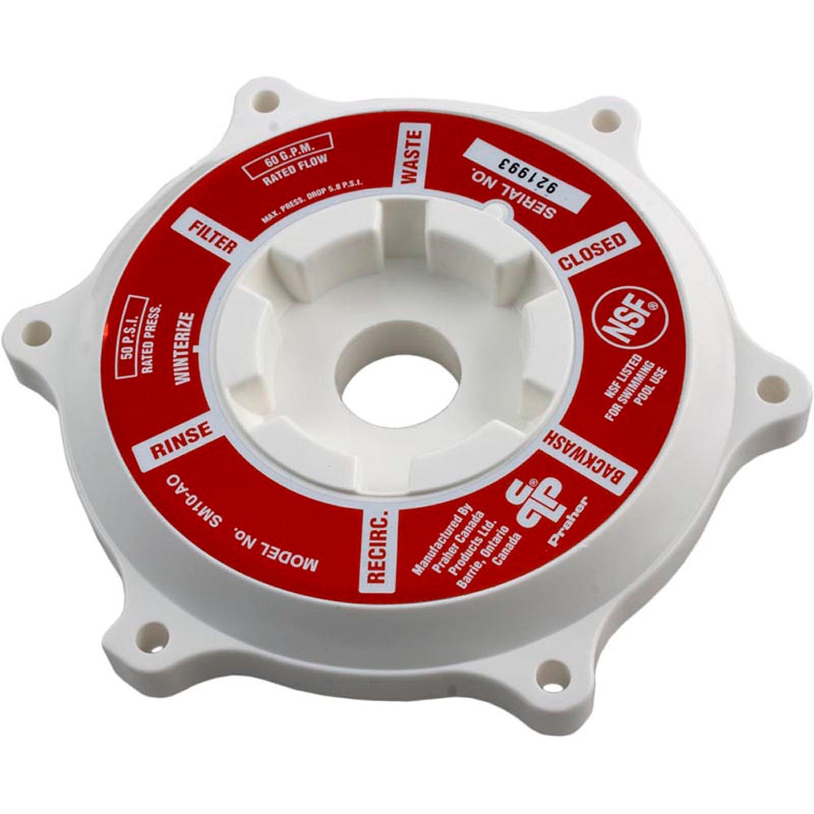Cover, Praher ABS 1-1/2" Top/Side Mount Valves, White