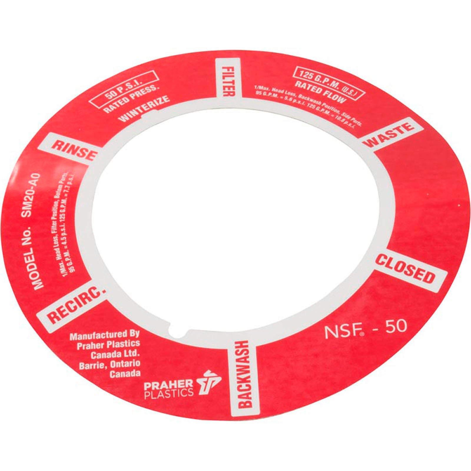 Decal, Praher ABS2" Side Mount Valve