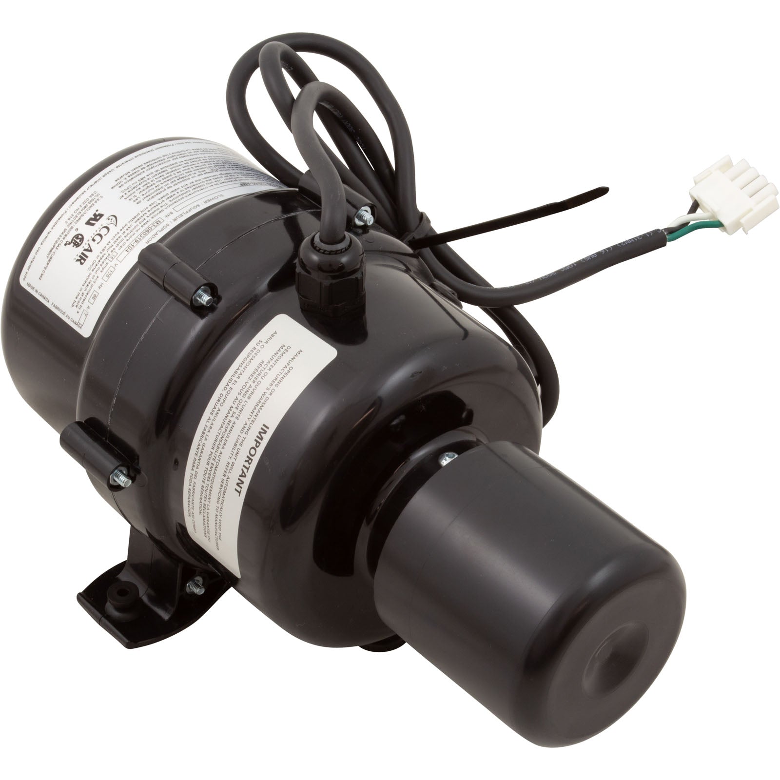 Blower, CG Air Millenium Eco, 230v, 4.0A, 50hz, 3' AMP, w/Muffler