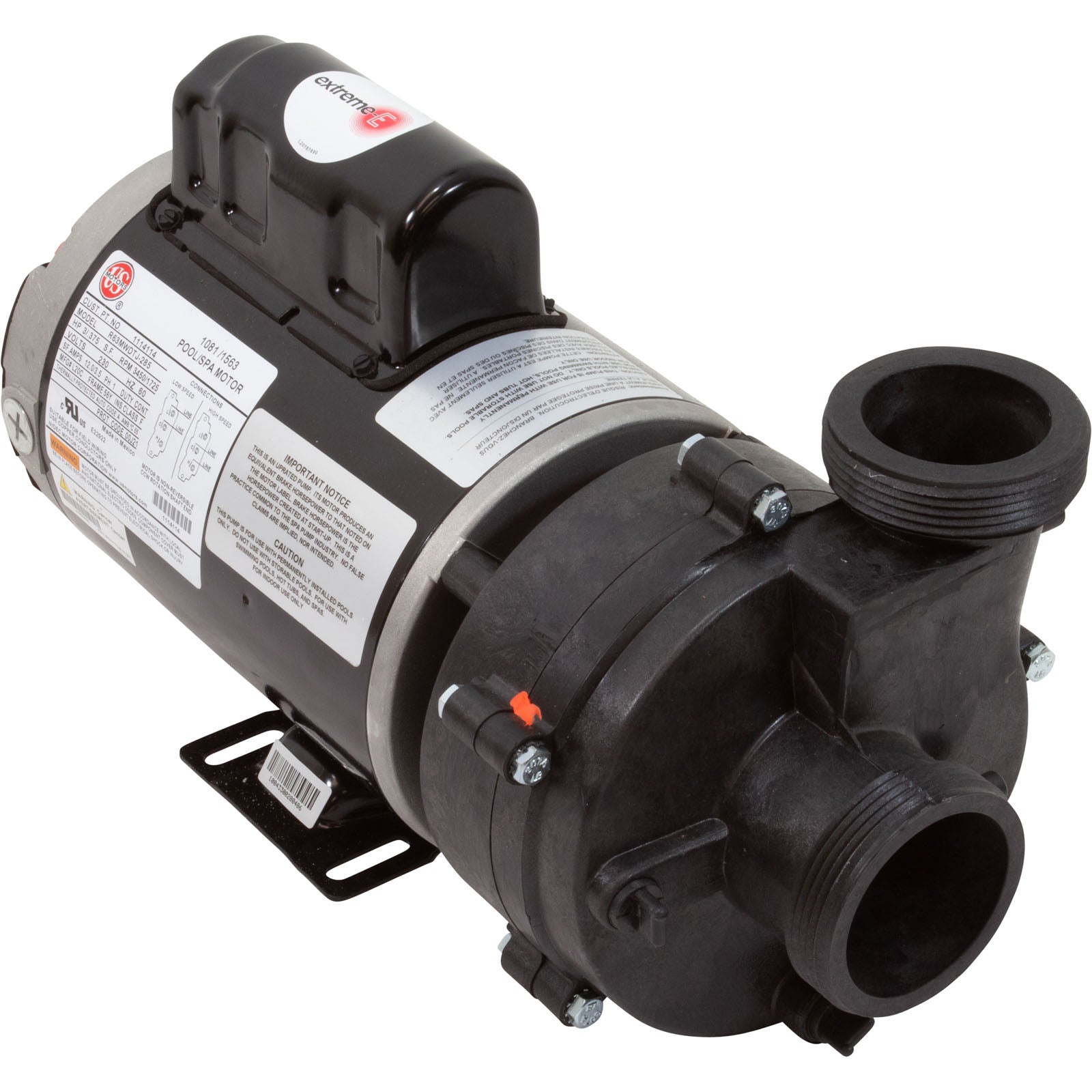 Pump, BWG Vico Ultimax, 3.0hp, 230v, 2-Spd, 56fr, 2", Side Disch