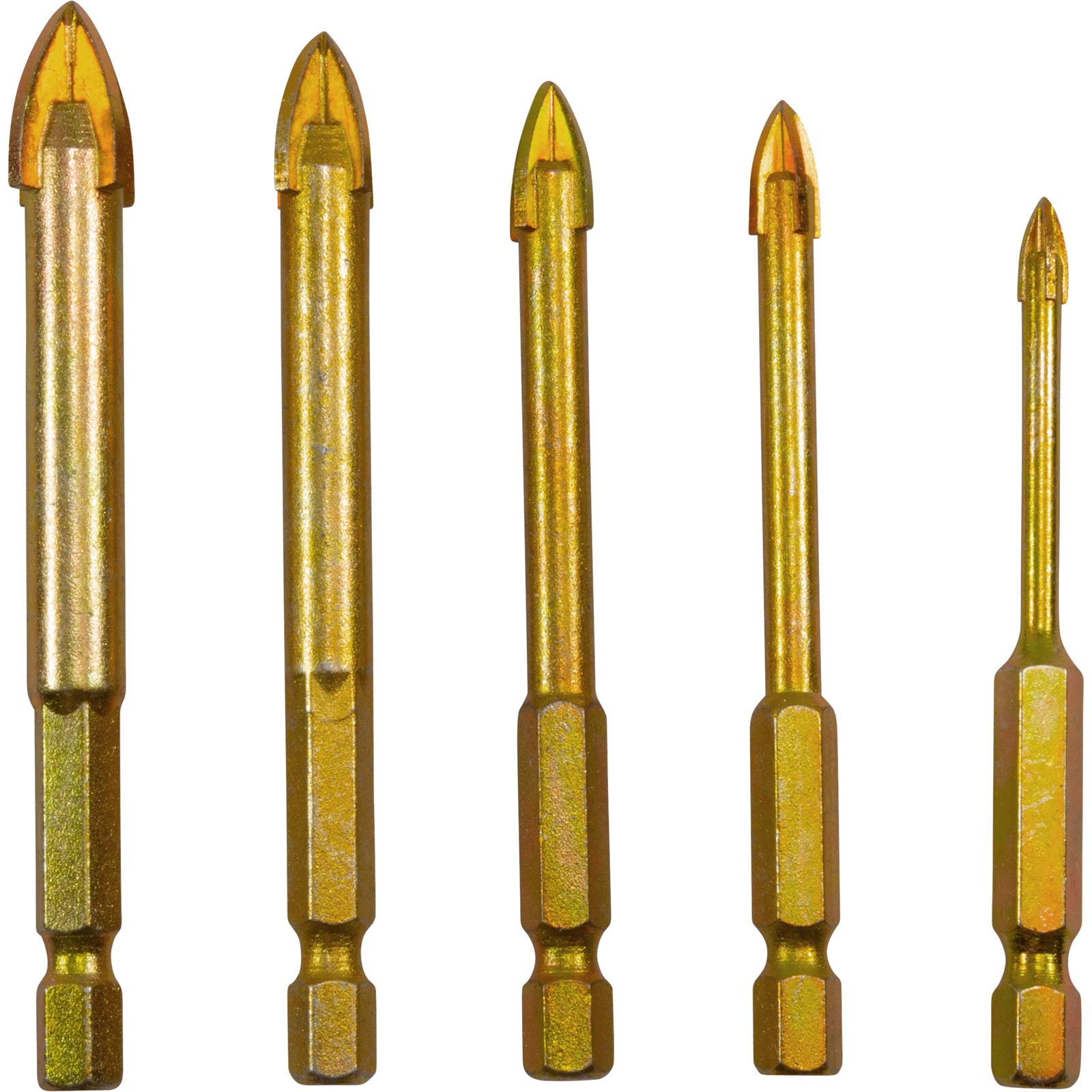 Glass Drill Bit Set, NEMO, 4,6,8,10,12mm bits