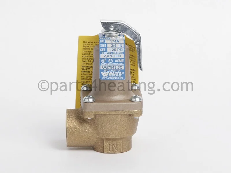 Laars Heating SystemsA0064400Water Pressure Relief Valve 3/4M X 3/4F 125 PSI