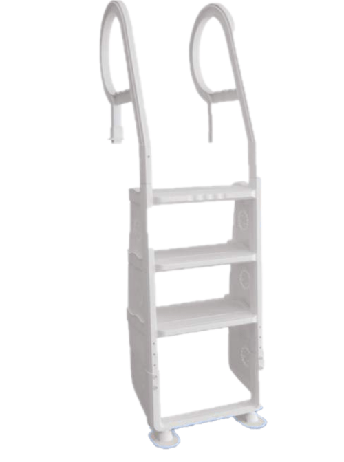 Above Ground Pool Resin Deck Ladder w/ Safety Guards - ACM-41AS